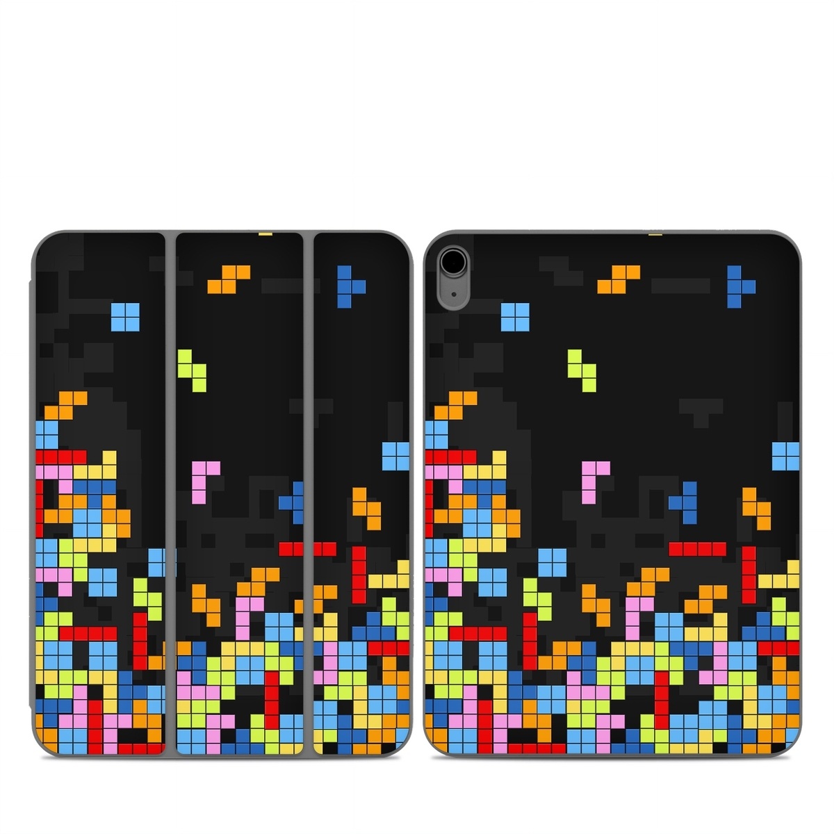 Smart Folio for iPad Series Skin design of Pattern, Symmetry, Font, Design, Graphic design, Line, Colorfulness, Magenta, Square, Graphics, with black, green, blue, orange, red colors