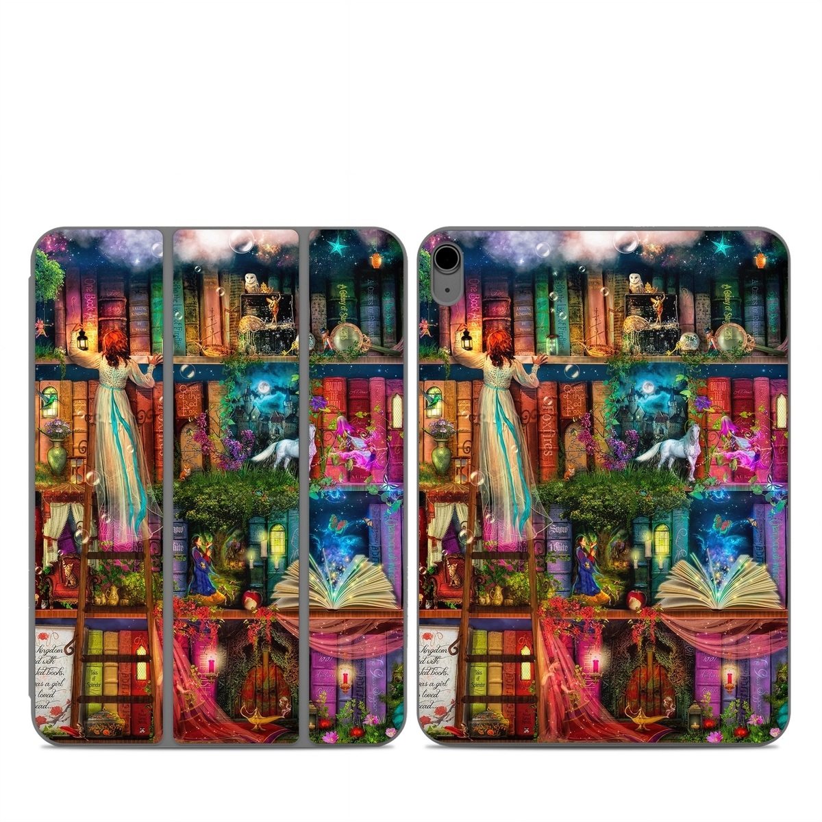 Smart Folio for iPad Series Skin design of Painting, Art, Theatrical scenery, with black, red, gray, green, blue colors