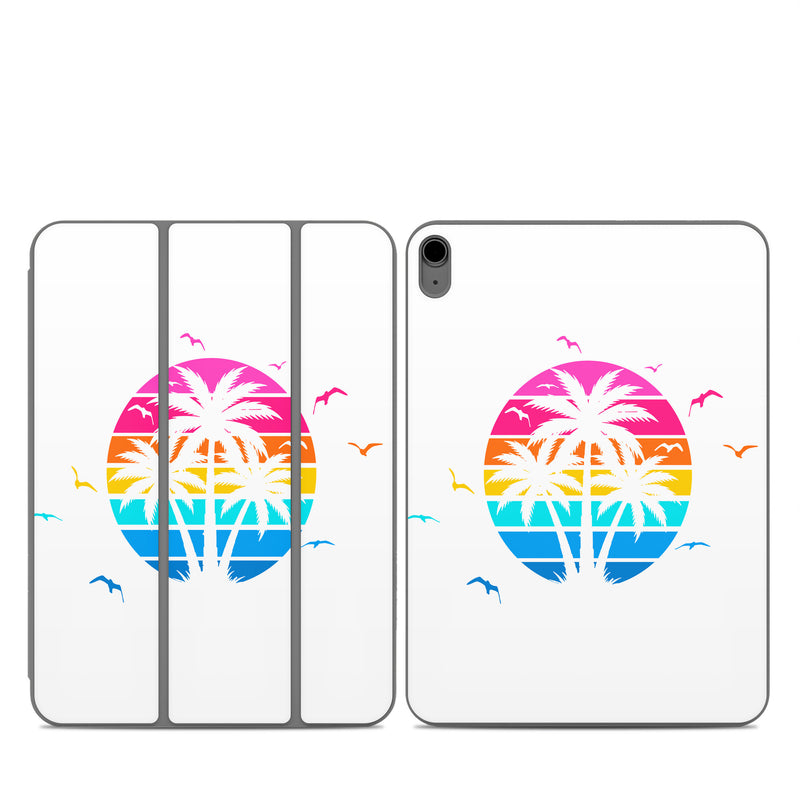 Smart Folio for iPad Series Skin design of Palm trees, Graphics, Clip art, Graphic design, with white, pink, orange, yellow, blue colors