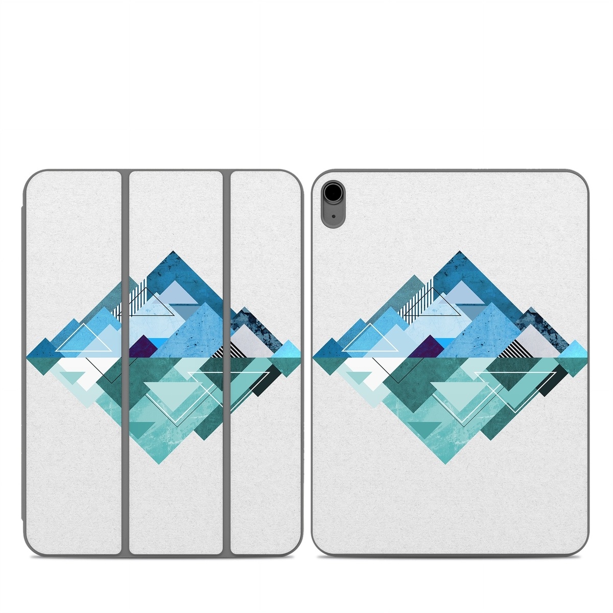 Smart Folio for iPad Series Skin design of Blue, Turquoise, Illustration, Graphic design, Design, Line, Logo, Triangle, Graphics, with gray, blue, purple colors