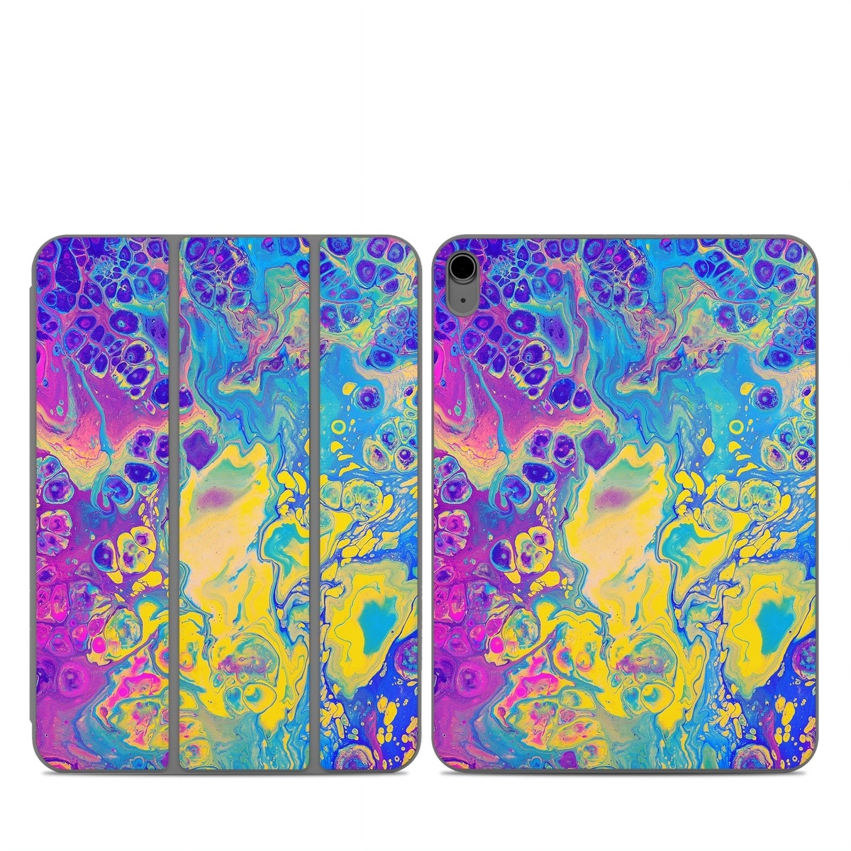 Smart Folio for iPad Series Skin design of Psychedelic art, Pattern, Purple, Visual arts, Design, Art, Fractal art, Electric blue, Graphic design, Graphics, with blue, yellow, purple, pink colors