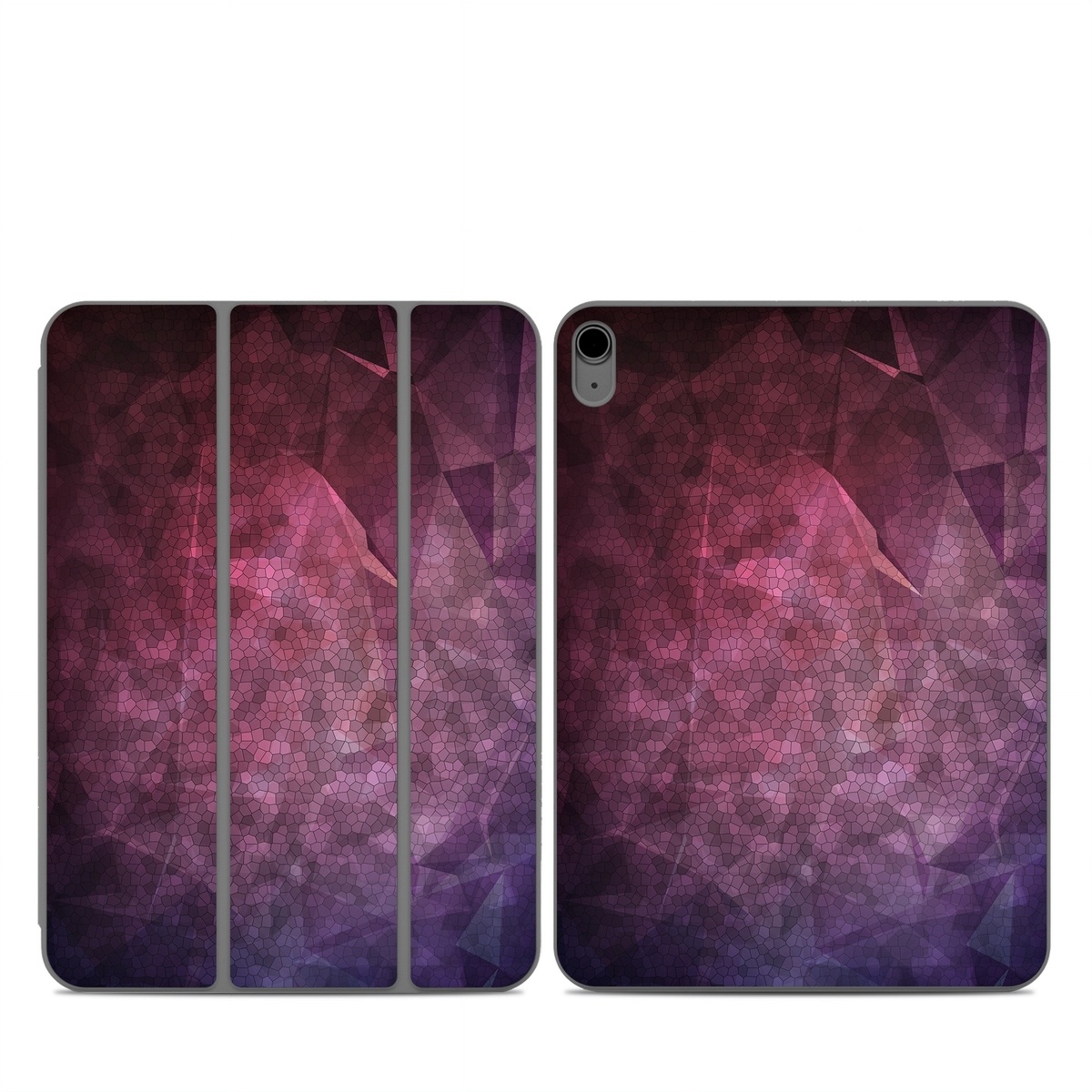 Smart Folio for iPad Series Skin design of Purple, Sky, Red, Violet, Pink, Pattern, Design, Triangle, Line, Magenta, with black, red, purple, pink, white colors