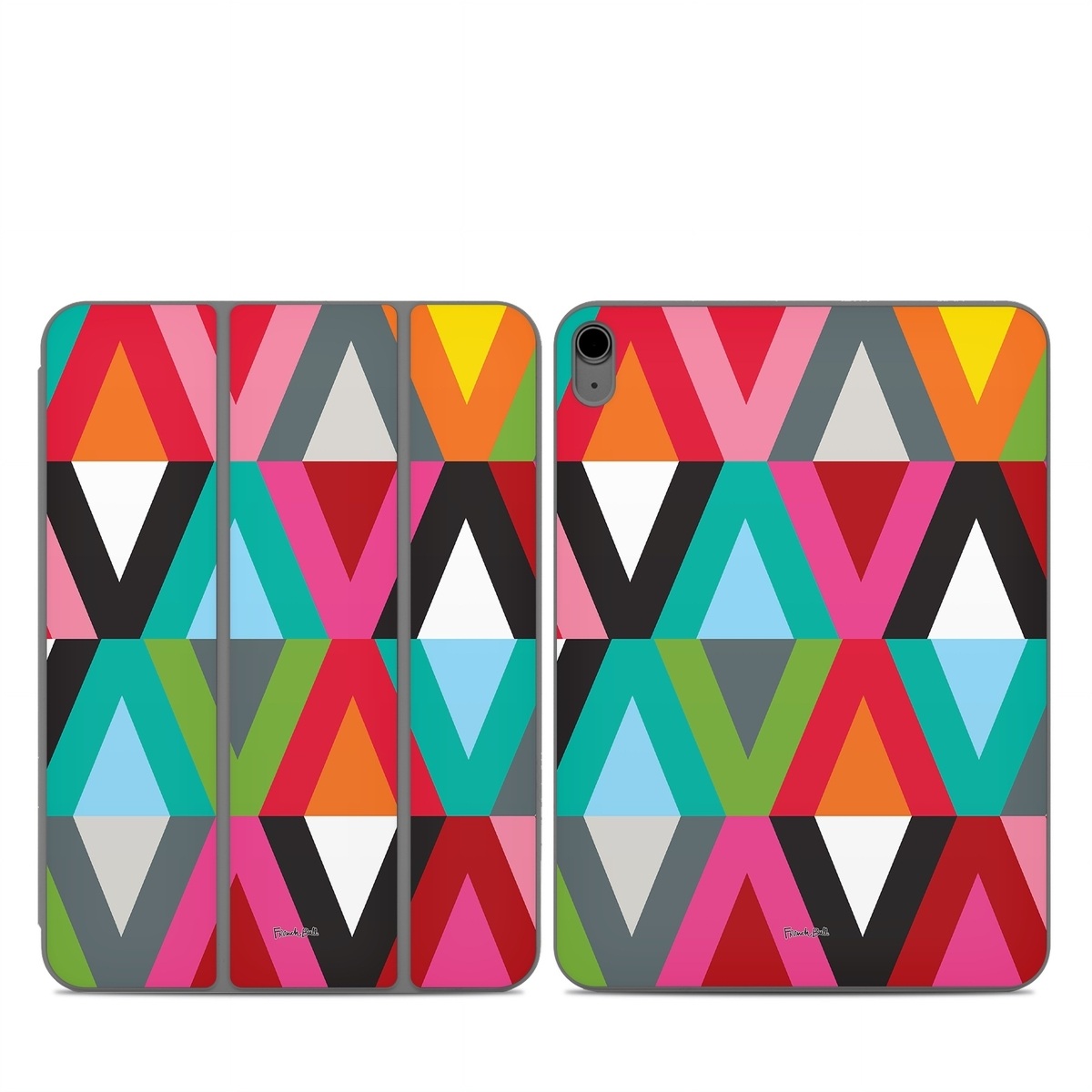 Smart Folio for iPad Series Skin design of Pattern, Orange, Yellow, Graphic design, Colorfulness, Line, Design, Symmetry, Triangle, Font, with black, white, red, orange, pink, blue, green, gray colors