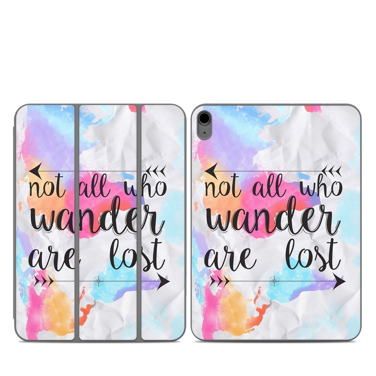 Smart Folio for iPad Series Skin design of Font, Text, Calligraphy, Graphics, with black, white, orange, pink, red, blue, purple, yellow colors