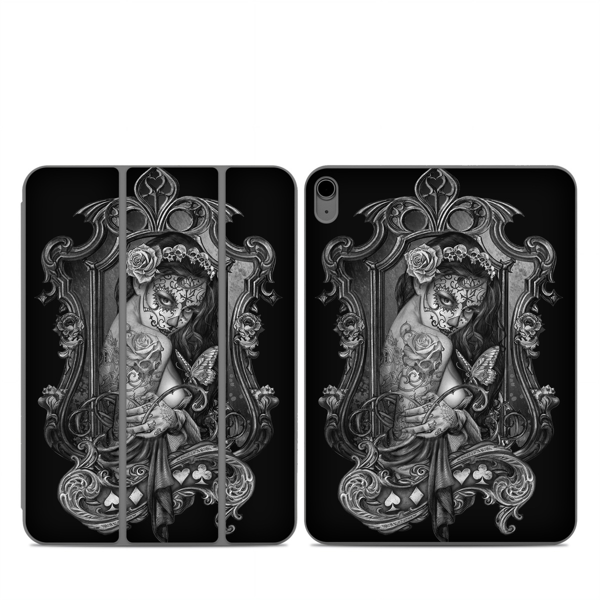 Smart Folio for iPad Series Skin design of Style, Art, Monochrome, Black-and-white, Monochrome Photography, Visual Arts, Illustration, Painting, Drawing, with black, white, gray colors