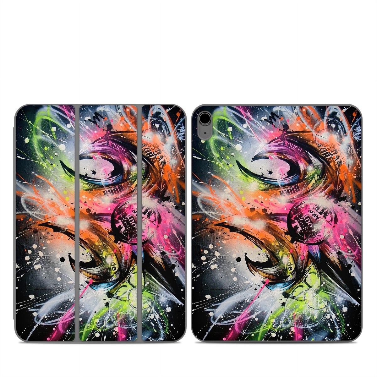 Smart Folio for iPad Series Skin design of Graphic design, Fractal art, Art, Illustration, Design, Graphics, Cg artwork, Font, Visual arts, Pattern, with black, gray, red, green, purple, blue colors