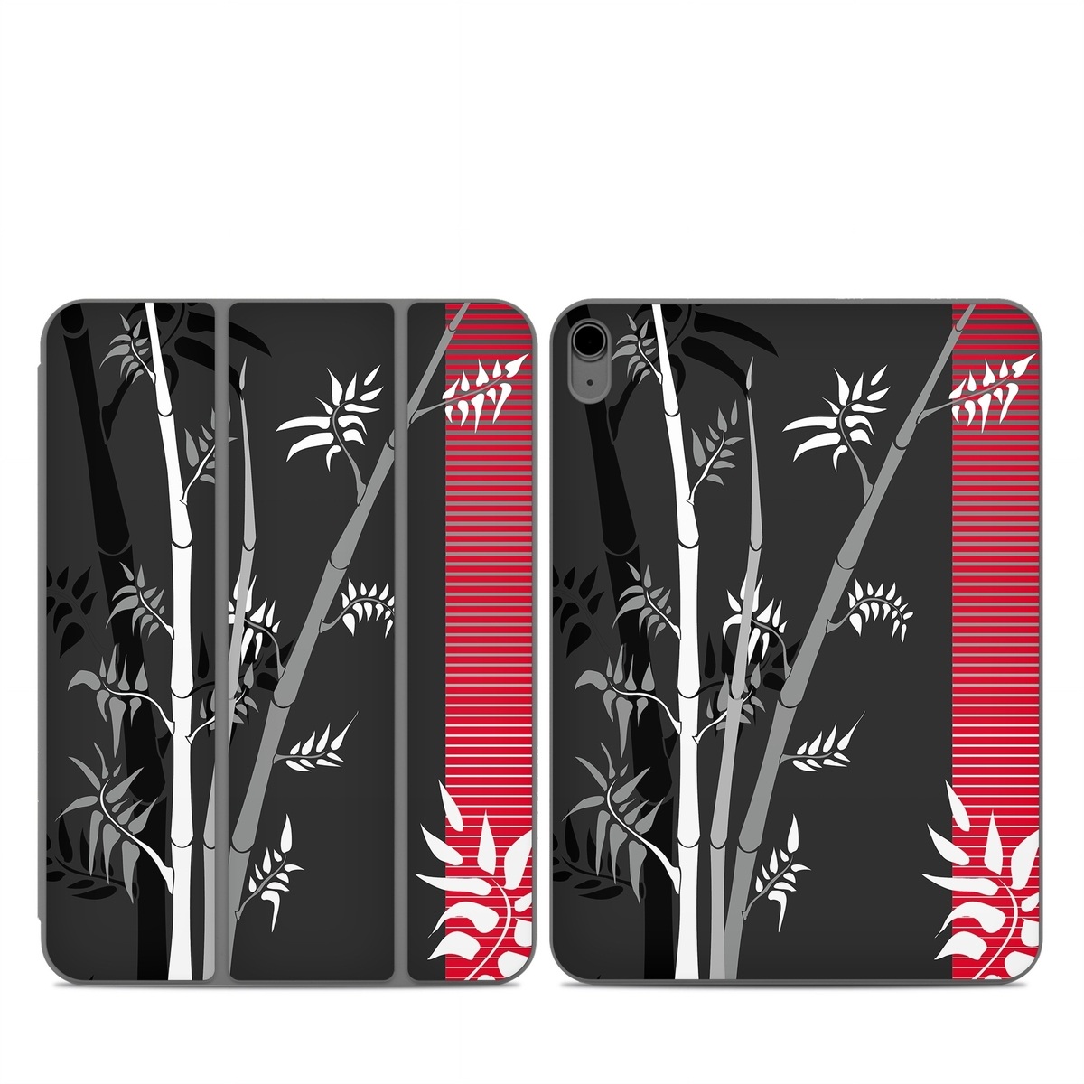 Smart Folio for iPad Series Skin design of Tree, Branch, Plant, Graphic design, Bamboo, Illustration, Plant stem, Black-and-white, with black, red, gray, white colors