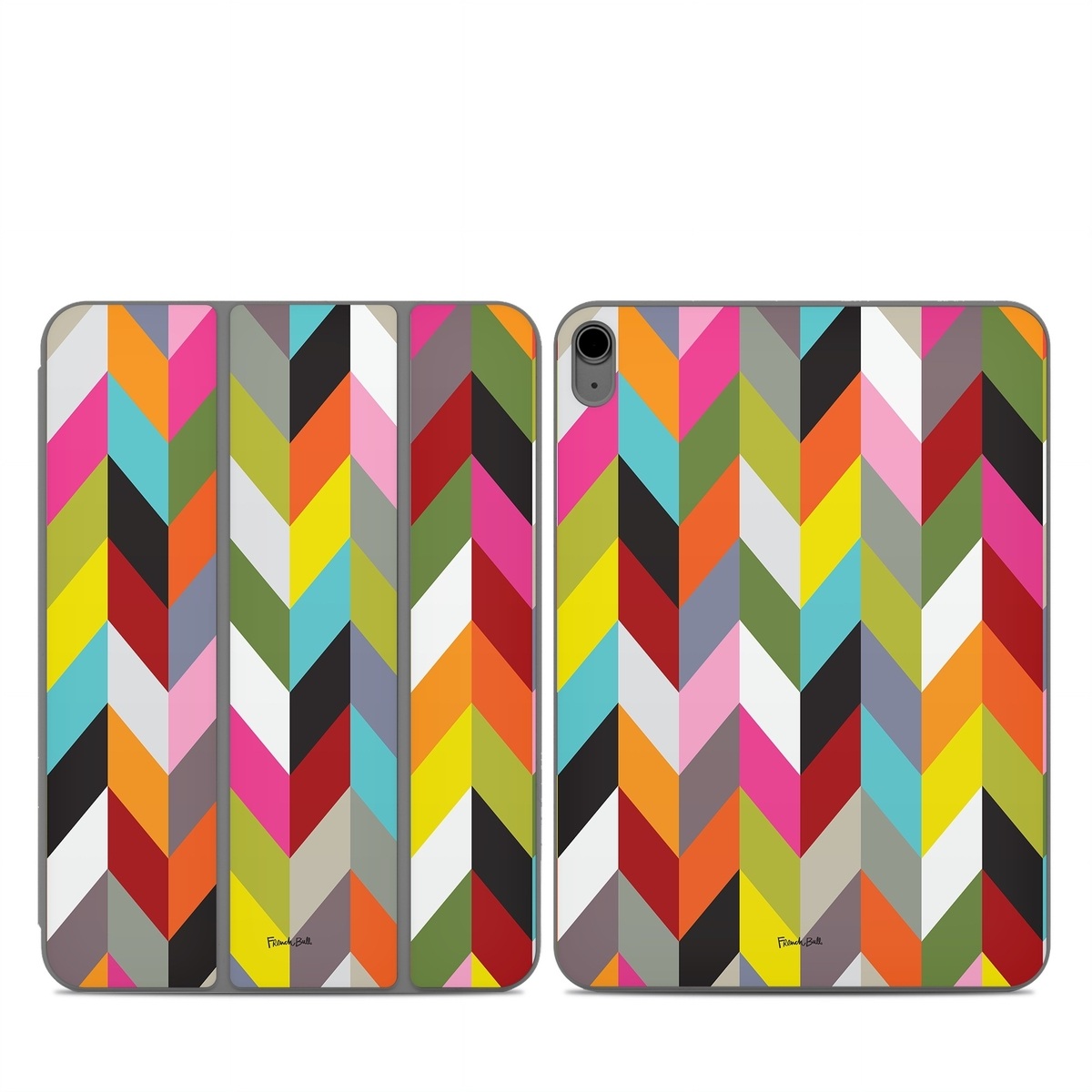 Smart Folio for iPad Series Skin design of Pattern, Orange, Line, Design, Graphic design, Tints and shades, Triangle, with red, green, gray, black, blue, purple colors