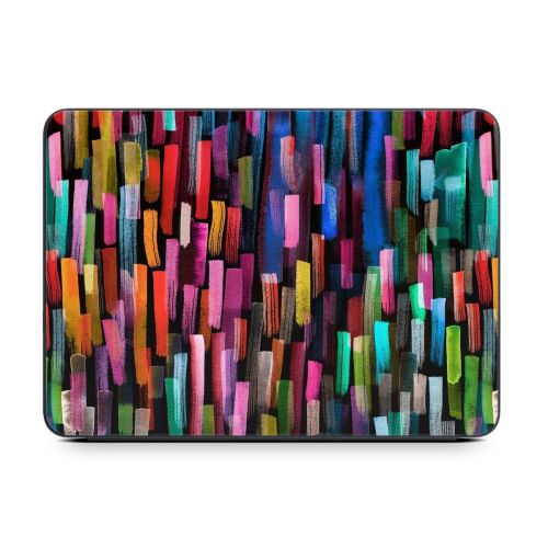 Colorful Brushstrokes Black Smart Keyboard Folio for iPad Series Skin