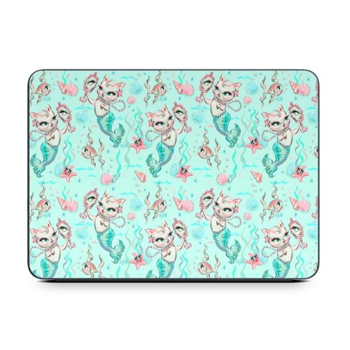 Merkittens with Pearls Aqua Smart Keyboard Folio for iPad Series Skin