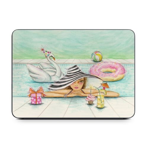 Delphine at the Pool Party Smart Keyboard Folio for iPad Series Skin