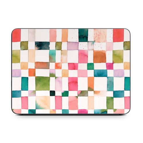 Watercolor Squares Smart Keyboard Folio for iPad Series Skin