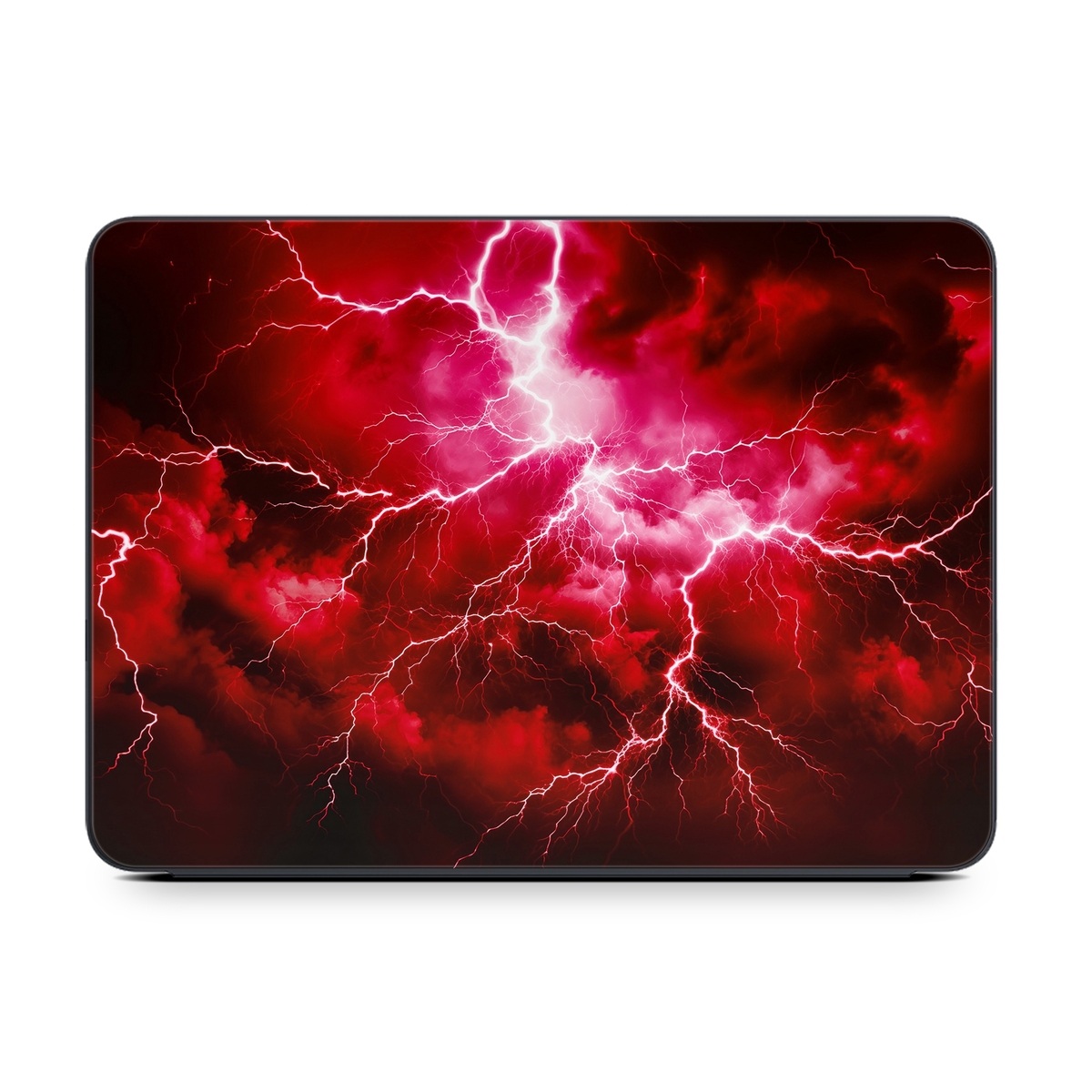  Skin design of Thunder, Atmosphere, Sky, Light, Purple, Lighting, Water, Thunderstorm, Electricity, Pink, with black, red colors