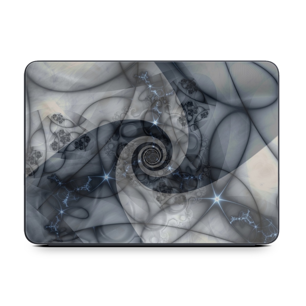 Smart Keyboard Folio for iPad Series Skin design of Eye, Drawing, Black-and-white, Design, Pattern, Art, Tattoo, Illustration, Fractal art, with black, gray colors