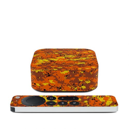 Digital Orange Camo Apple TV 4K 2nd Gen Skin