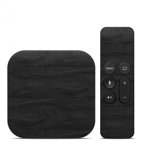 Black Woodgrain Apple TV HD, 4K 1st Gen Skin