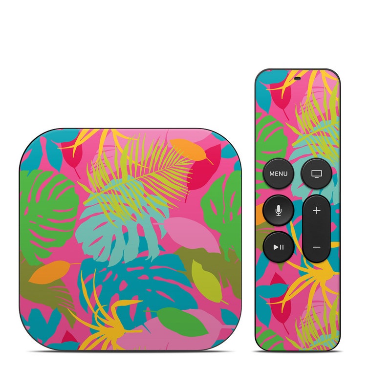 Apple TV HD, 4K 1st Gen Skin design of Organism, Pink, Rectangle, Magenta, Aqua, Art, Symmetry, Pattern, Painting, Electric blue, with pink, green, blue, yellow, orange, red colors