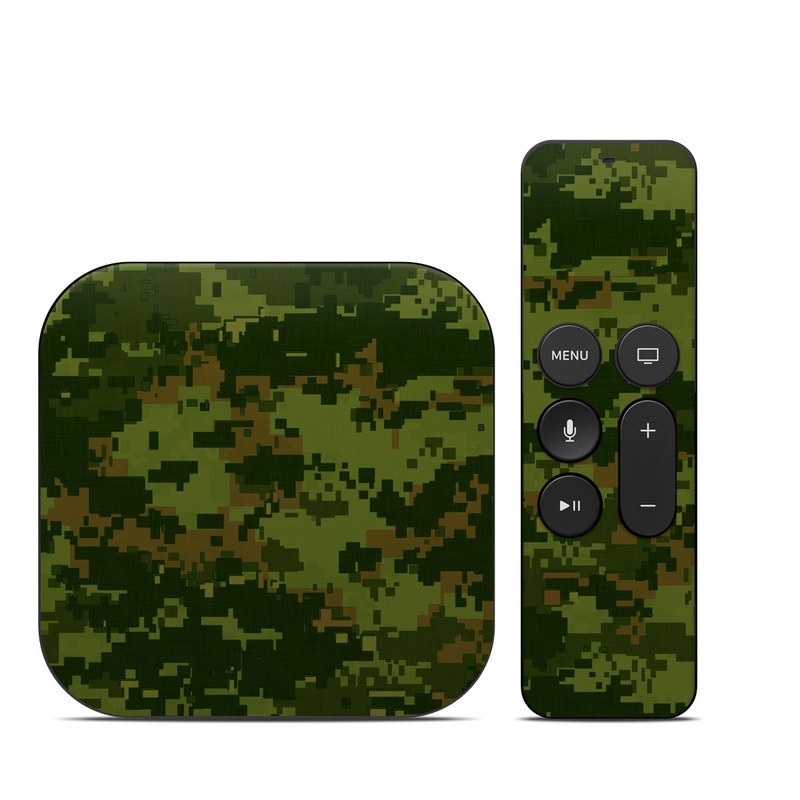 Apple TV HD, 4K 1st Gen Skin design of Military camouflage, Green, Pattern, Uniform, Camouflage, Clothing, Design, Leaf, Plant, with green, brown colors