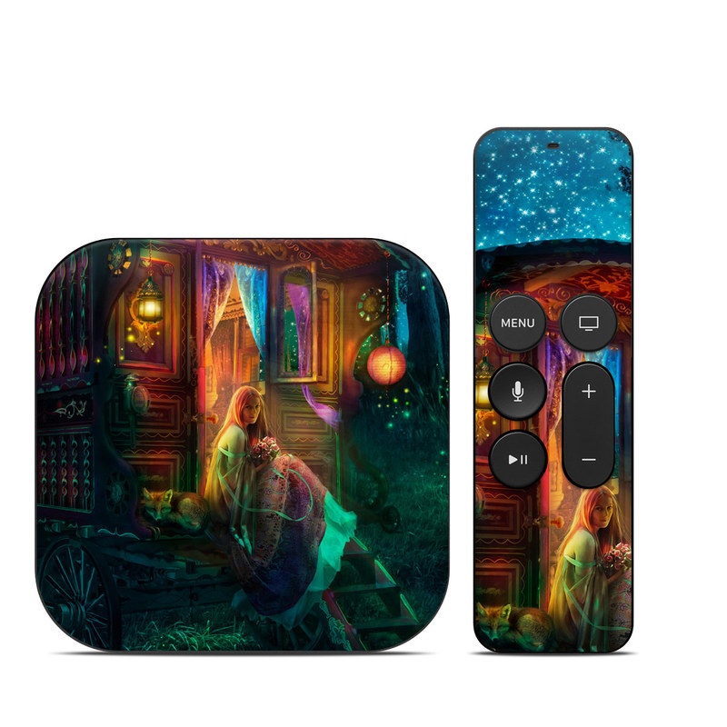 Apple TV HD, 4K 1st Gen Skin design of Illustration, Adventure game, Darkness, Art, Digital compositing, Fictional character, Games, with black, red, blue, green colors