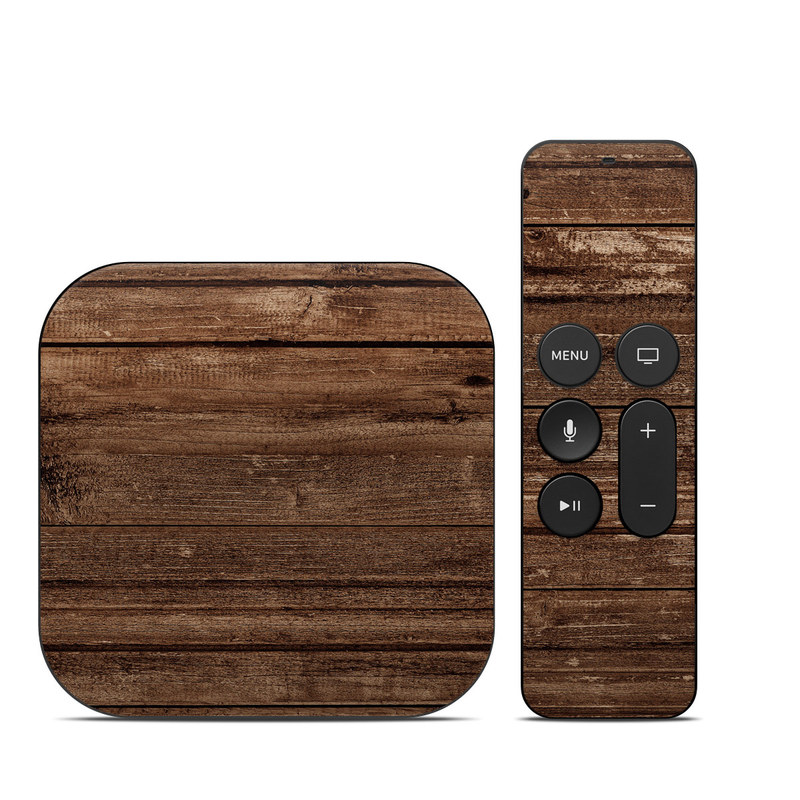 Apple TV HD, 4K 1st Gen Skin design of Wood, Brown, Wood stain, Plank, Hardwood, Wood flooring, Line, Pattern, Floor, Flooring, with brown colors