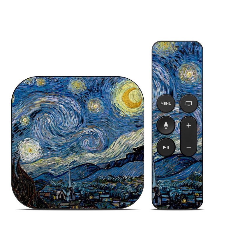 Apple TV HD, 4K 1st Gen Skin design of Painting, Purple, Art, Tree, Illustration, Organism, Watercolor paint, Space, Modern art, Plant, with gray, black, blue, green colors