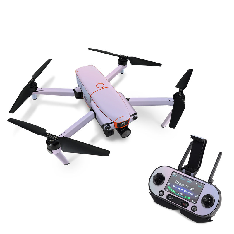 Autel EVO Skin design of White, Blue, Daytime, Sky, Atmospheric phenomenon, Atmosphere, Calm, Line, Haze, Fog, with pink, purple, blue colors