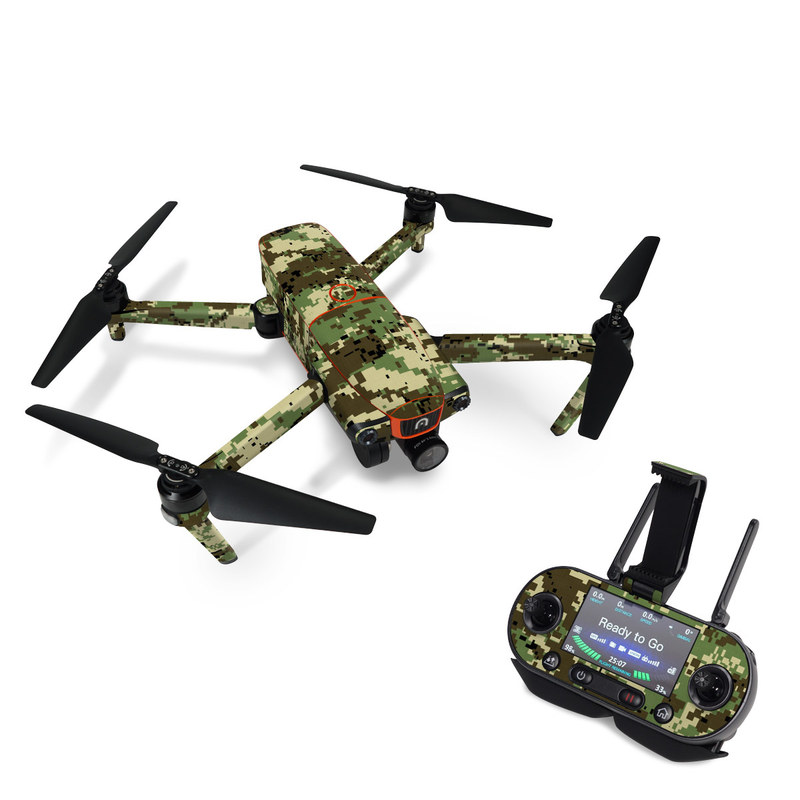 Autel EVO Skin design of Military camouflage, Pattern, Camouflage, Green, Uniform, Clothing, Design, Military uniform, with black, gray, green colors