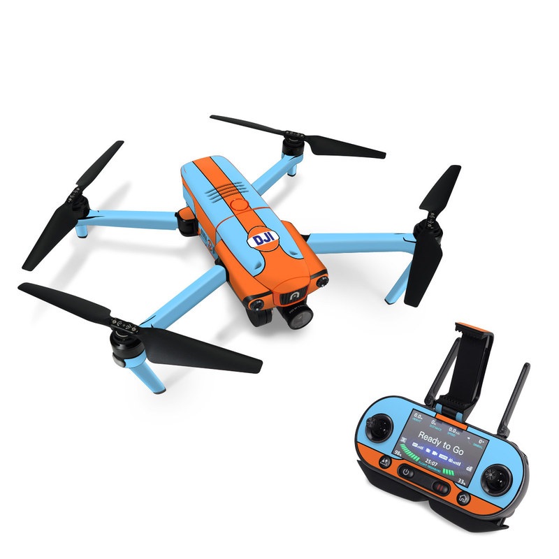 Autel EVO Skin design of Line, with blue, orange, black colors