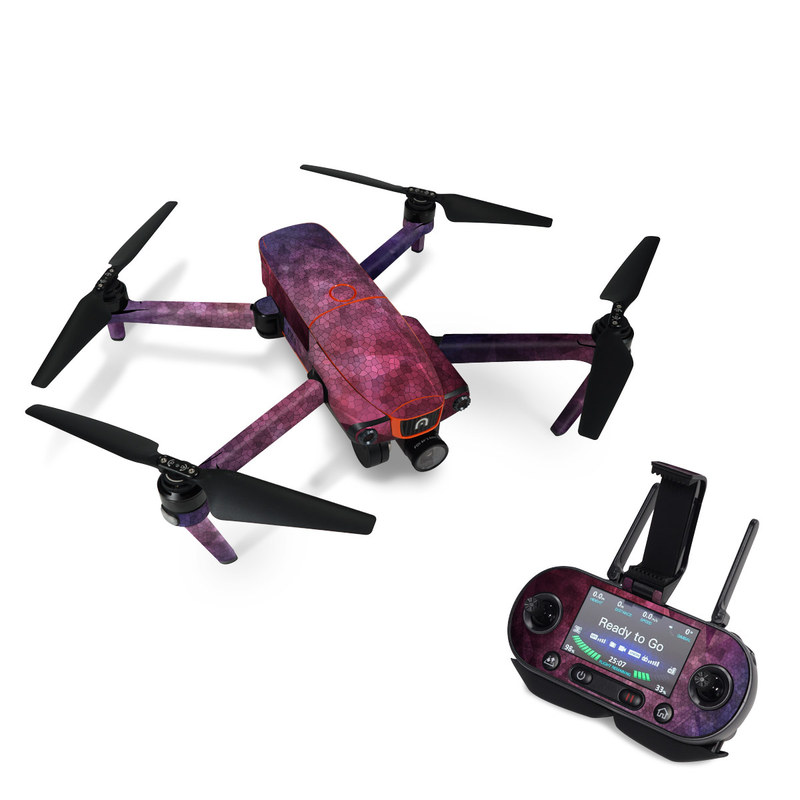 Autel EVO Skin design of Purple, Sky, Red, Violet, Pink, Pattern, Design, Triangle, Line, Magenta, with black, red, purple, pink, white colors
