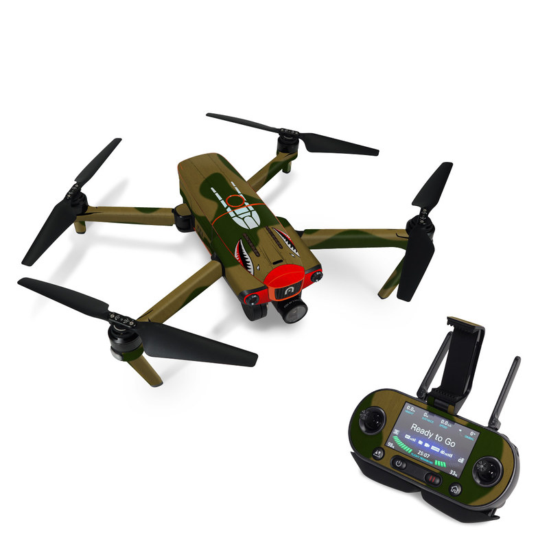 Autel EVO Skin design of Red, Orange, Shadow, with green, brown, red, white colors