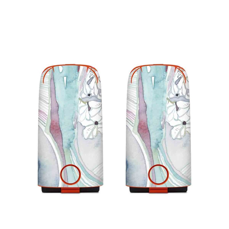 Autel EVO Battery Skin design of Watercolor paint, Plant, Art, Illustration, Flower, with blue, purple, pink, red, orange colors