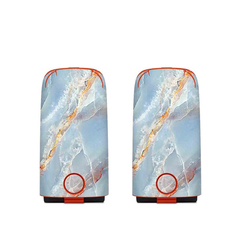 Autel EVO Battery Skin design of Blue, Azure, Aqua, Onyx, with blue, red, orange, white colors