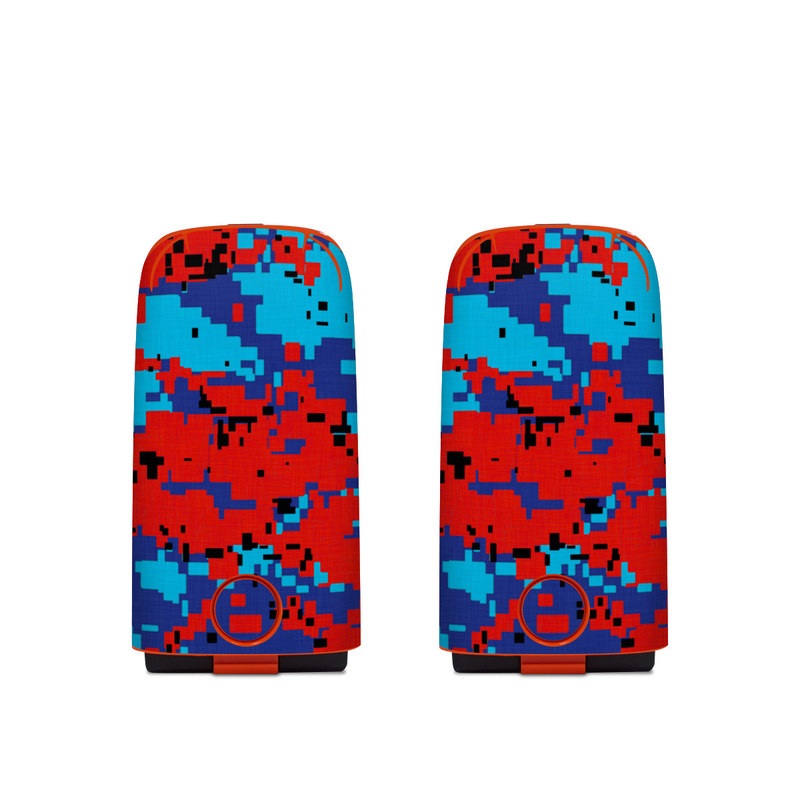 Autel EVO Battery Skin design of Blue, Red, Pattern, Textile, Electric blue, with blue, red colors