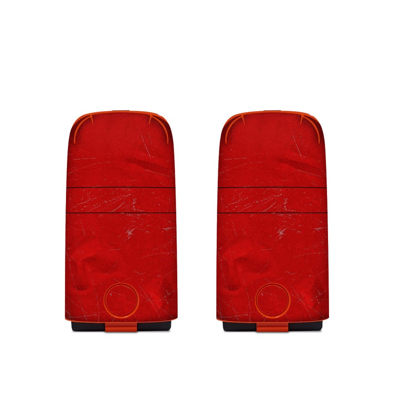 Autel EVO Battery Skin design, with red, yellow, white colors