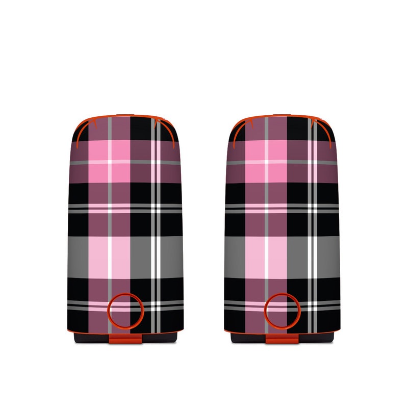 Autel EVO Battery Skin design of Plaid, Tartan, Pattern, Pink, Purple, Violet, Line, Textile, Magenta, Design, with black, gray, pink, red, white, purple colors