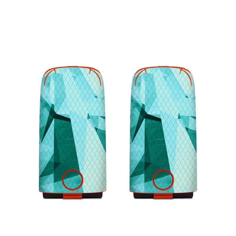 Autel EVO Battery Skin design of Aqua, Blue, Pattern, Turquoise, Illustration, Teal, Design, Line, Graphic design, with blue colors