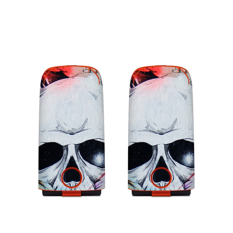 Autel EVO Battery Skin design of Street art, Text, Graphic design, Font, Illustration, Art, Graffiti, Skull, Poster, Advertising, with gray, black, red, green, blue colors