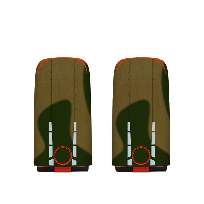 Autel EVO Battery Skin design of Red, Orange, Shadow, with green, brown, red, white colors