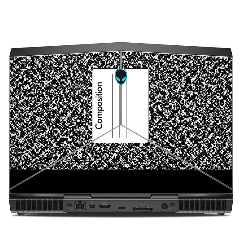 Alienware 13 R3 Skin design of Text, Font, Line, Pattern, Black-and-white, Illustration, with black, gray, white colors