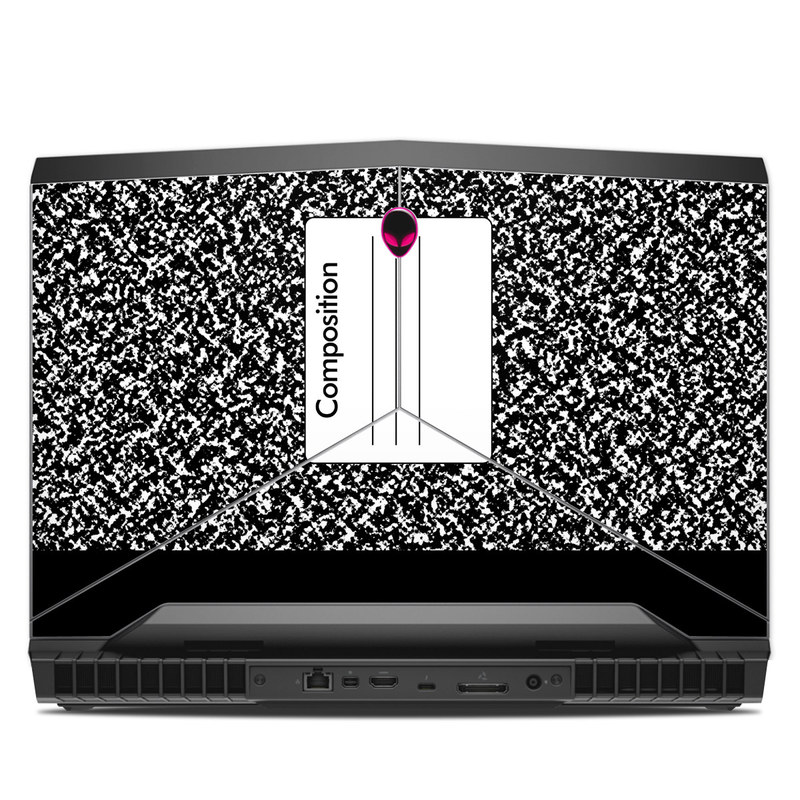 Alienware 17 R4 Skin design of Text, Font, Line, Pattern, Black-and-white, Illustration, with black, gray, white colors