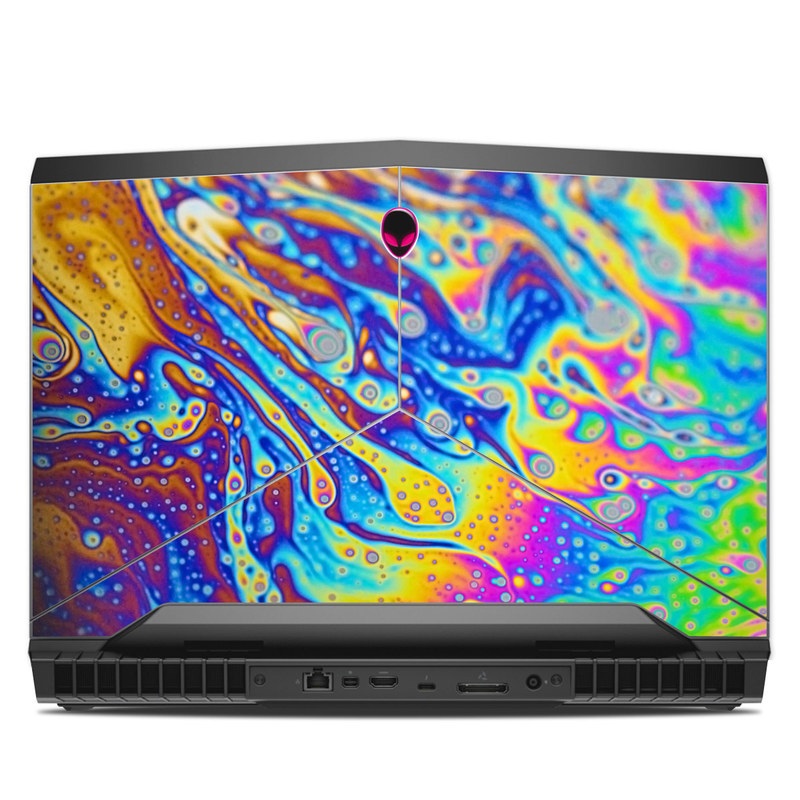 Alienware 17 R4 Skin design of Psychedelic art, Blue, Pattern, Art, Visual arts, Water, Organism, Colorfulness, Design, Textile, with gray, blue, orange, purple, green colors
