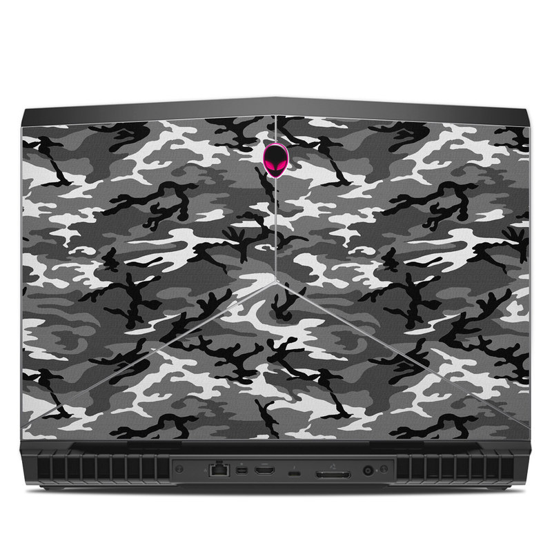 Alienware 17 R5 Skin design of Military camouflage, Pattern, Clothing, Camouflage, Uniform, Design, Textile, with black, gray colors