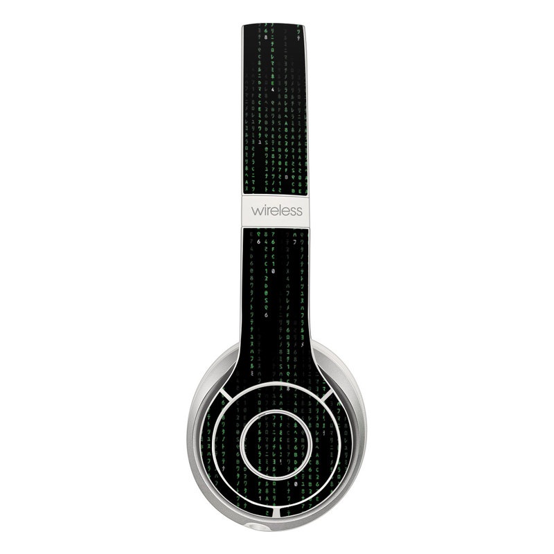 Beats Solo 2 Wireless Skin design of Green, Black, Pattern, Symmetry with black colors