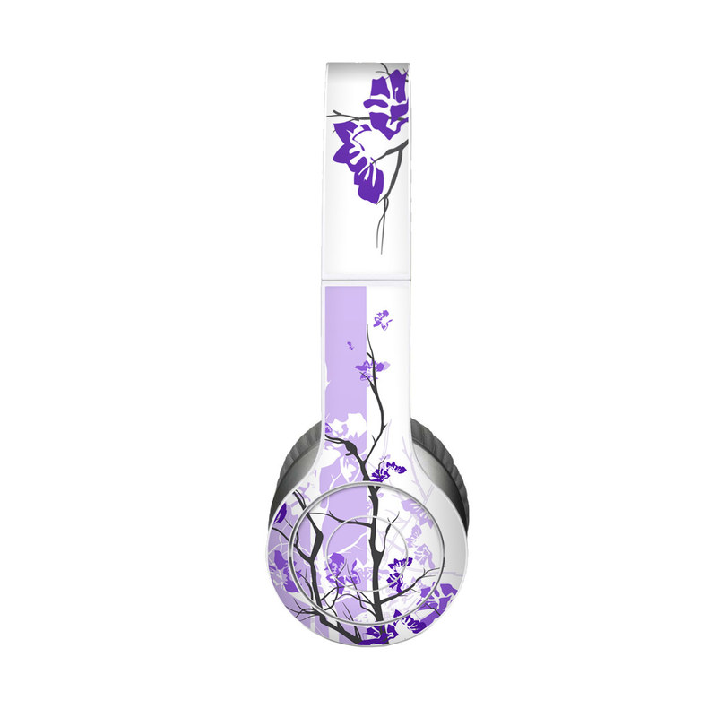 Beats Solo HD Skin design of Branch, Purple, Violet, Lilac, Lavender, Plant, Twig, Flower, Tree, Wildflower, with white, purple, gray, pink, black colors