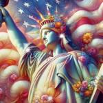 Lady Liberty and Flowers