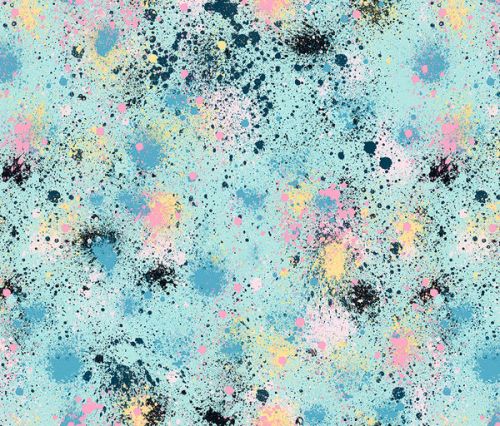 Design of Colorfulness, Art, Paint, Aqua, Art paint, Pattern, Tints and shades, Magenta, Electric blue, Creative arts, with blue, black, pink, yellow colors