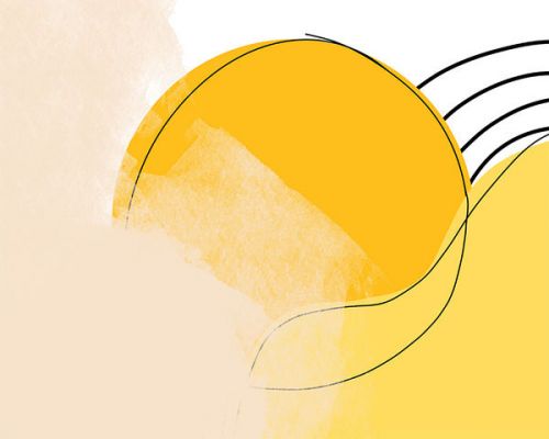 Design of Yellow, Line, Illustration, Graphics, with white, black, brown, yellow colors