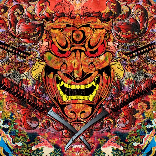 Design of Art, Psychedelic art, Visual arts, Illustration, Fictional character, Demon, with red, orange, yellow colors