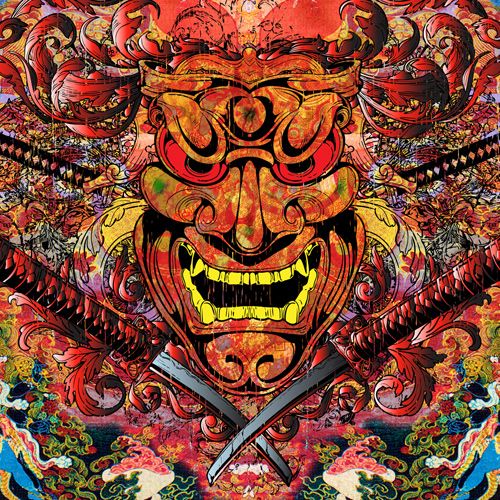  Skin design of Art, Psychedelic art, Visual arts, Illustration, Fictional character, Demon, with red, orange, yellow colors