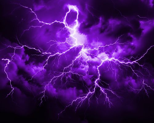 Nintendo DS Skin design of Sky, Lightning, Thunder, Atmosphere, Thunderstorm, Daytime, Purple, Light, Cloud, Nature, with black, purple colors